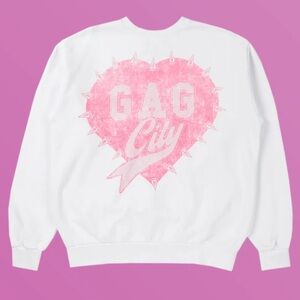 Nicki Minaj 2024 Gag City White Crewneck Pink Friday 2 World Tour Sweatshirt
